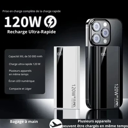 batterie externe haute capacite recharge ultra rapide 50000 mah 120w smartgadgets