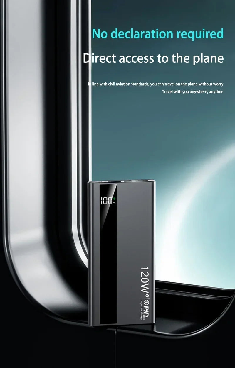 batterie externe haute capacite ultra rapide 50000 mah 120w no declaration smartgadgets