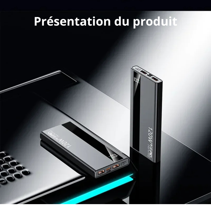 batterie externe haute capacite ultra rapide 50000 mah 120w presenation produit smartgadgets