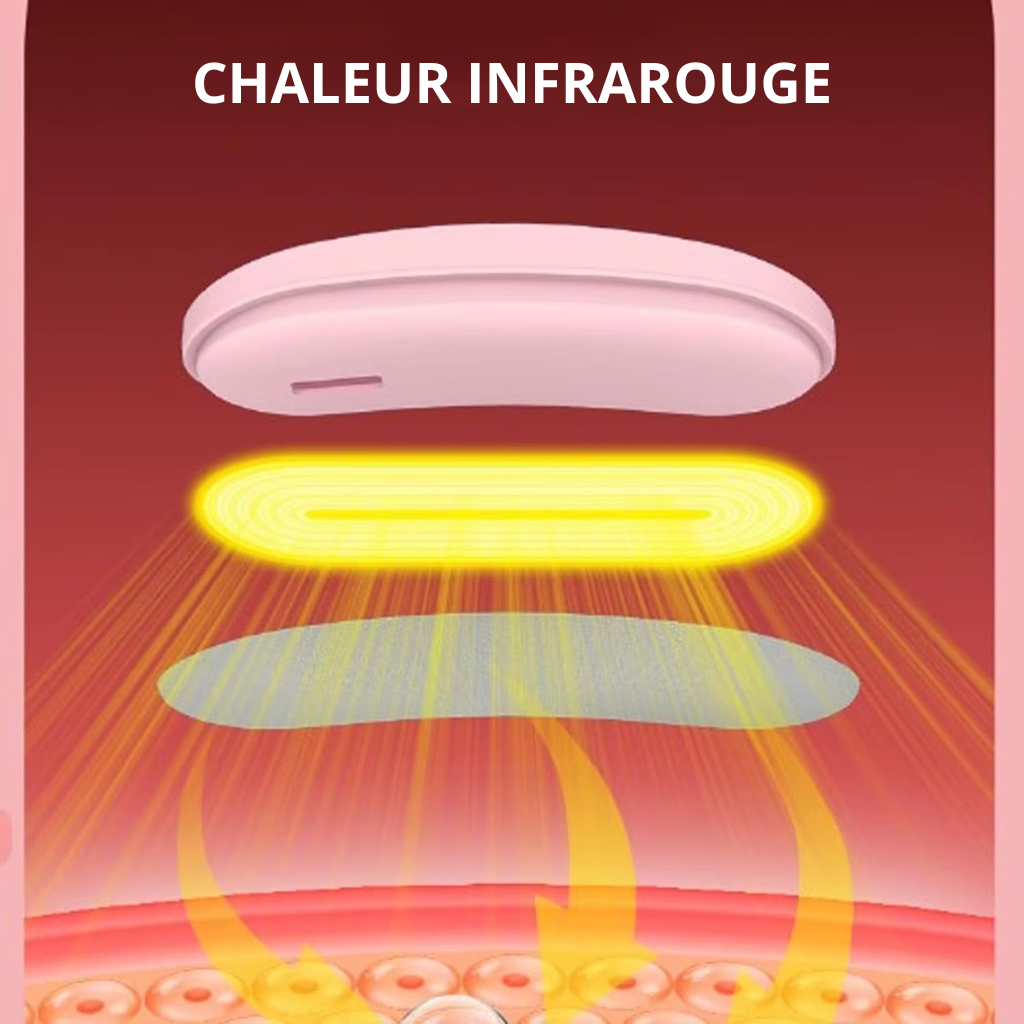 coussin chauffant crampes sans-fil portable liberte blanc boite chaleur infrarouge
