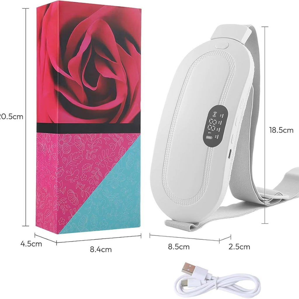 coussin chauffant crampes sans-fil portable liberte blanc boite mesures