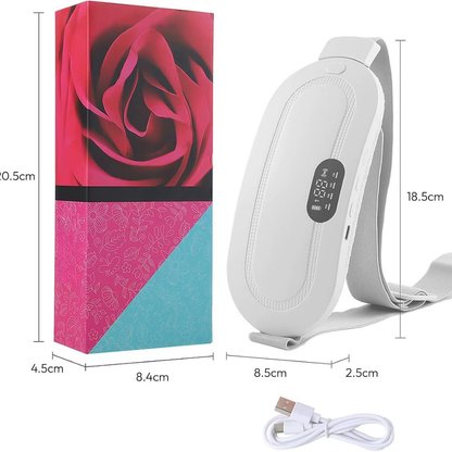 coussin chauffant crampes sans-fil portable liberte blanc boite mesures