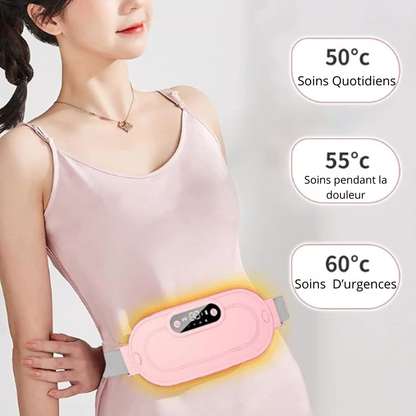 coussin chauffant crampes sans-fil portable liberte blanc douleur