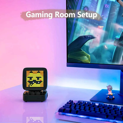 Divoom Ditoo – haut-parleur Portable Bluetooth rétro Pixel Art, alarme-réveil, panneau d'affichage LED, cadeau d'anniversaire, décoration de la maison