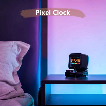Divoom Ditoo – haut-parleur Portable Bluetooth rétro Pixel Art, alarme-réveil, panneau d'affichage LED, cadeau d'anniversaire, décoration de la maison