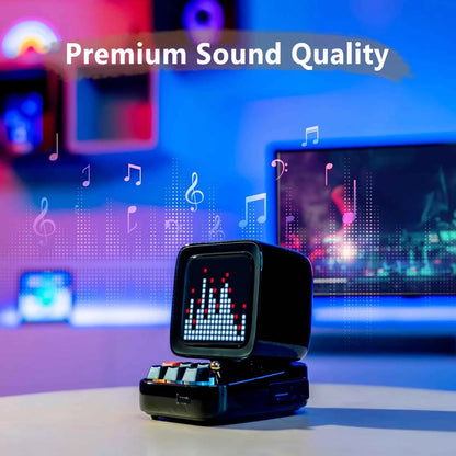 Divoom Ditoo – haut-parleur Portable Bluetooth rétro Pixel Art, alarme-réveil, panneau d'affichage LED, cadeau d'anniversaire, décoration de la maison