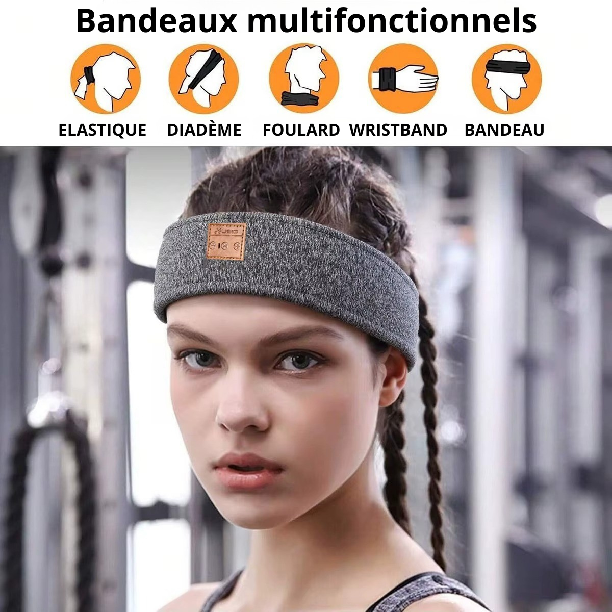 ecouteurs sans fil Bluetooth bandeau de couchage sport hapeau musique multifonctionnel