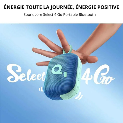 Soundcore Select Haut-parleur Bluetooth 4 Go, ultra portable, jusqu'à 20 heures de lecture, étanche IP67 et anti-poussière