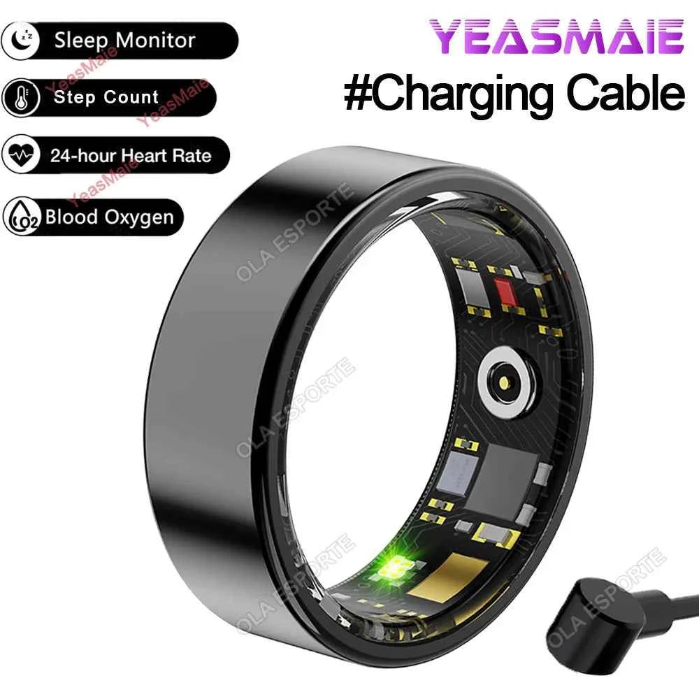 Anneau intelligent 2025 Smartring surveillance de la santé IP68 étanche Modes multi-sports Bluetooth traqueur de sommeil doigt smartring pour hommes