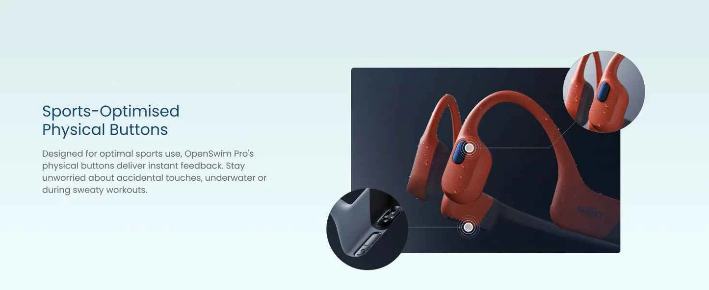 SHOKZ OpenSwim Pro os son sport casque sans fil écouteurs Bluetooth 5.4 IP68 étanche suppression du bruit Micros 9 heures