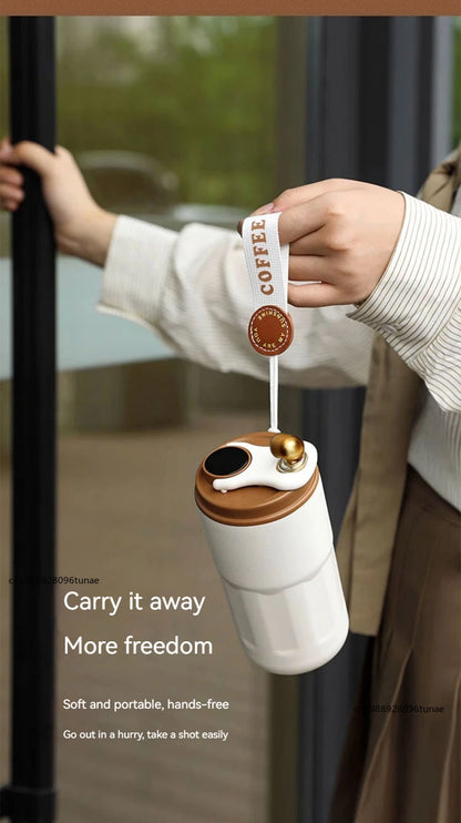 Stainless Steel Coffee Mug with Smart Digital Display | LED