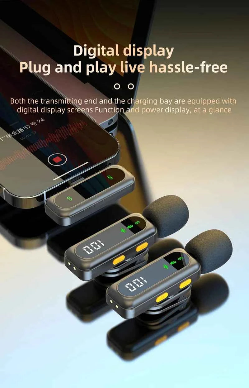 Microphone Lavalier magnétique sans fil, Portable, réduction du bruit, enregistrement Audio, type-c, pour iPhone15 16, Android, PC en direct