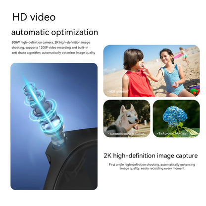 Blackview BV100 Lunettes intelligentes Bluetooth AI avec caméra d'enregistrement vidéo 8MP, lunettes de soleil avec traduction en temps réel, WiFi et BT 5.4