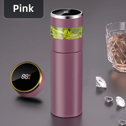 Smart Thermos with Temperature Indicator | Stainless Steel with LED Display 