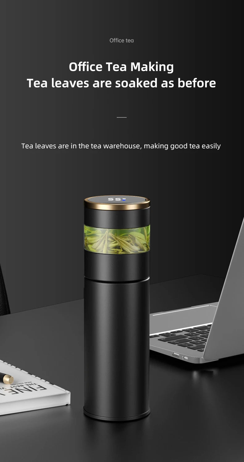 Smart Thermos with Temperature Indicator | Stainless Steel with LED Display 