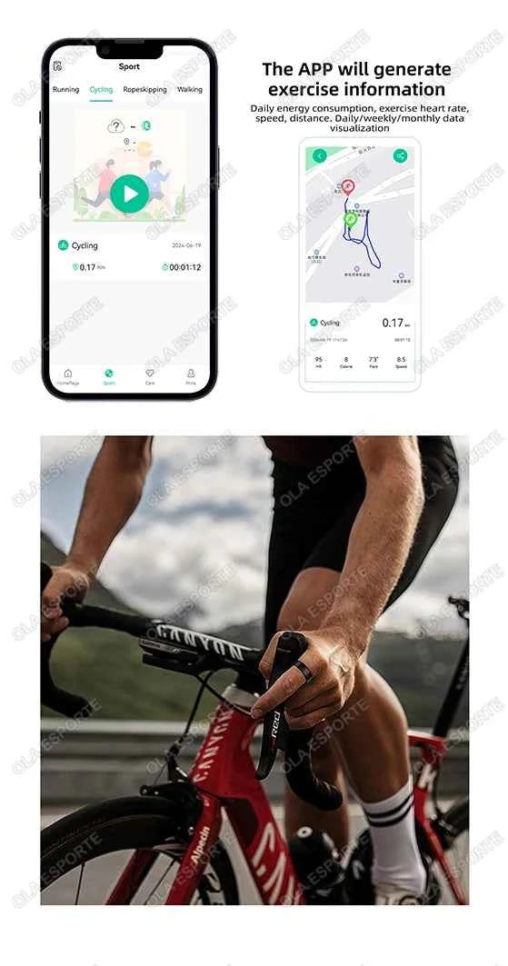 Anneau intelligent 2025 Smartring surveillance de la santé IP68 étanche Modes multi-sports Bluetooth traqueur de sommeil doigt smartring pour hommes