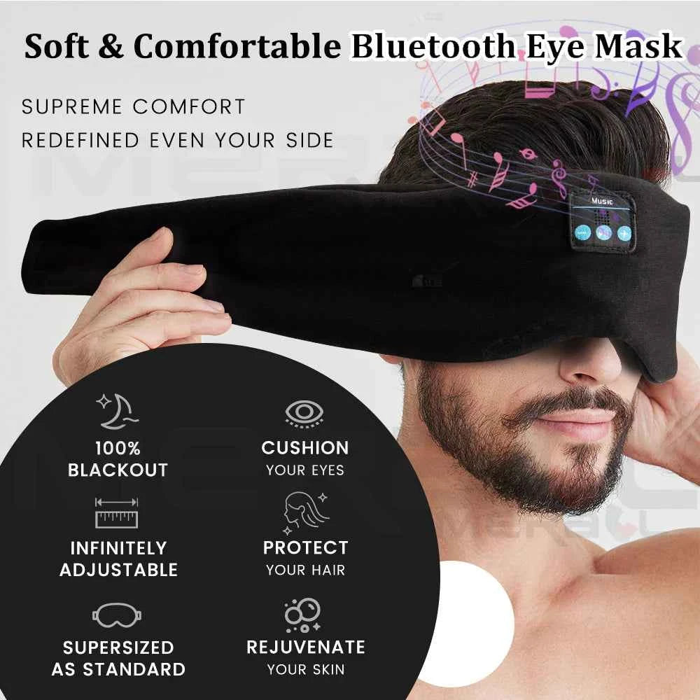 Casque Bluetooth masque pour le sommeil voyage masque de sommeil portable jeu de musique casque de sommeil réglable masque pour les yeux de musique pour le sommeil