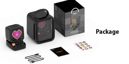 Divoom Ditoo – haut-parleur Portable Bluetooth rétro Pixel Art, alarme-réveil, panneau d'affichage LED, cadeau d'anniversaire, décoration de la maison