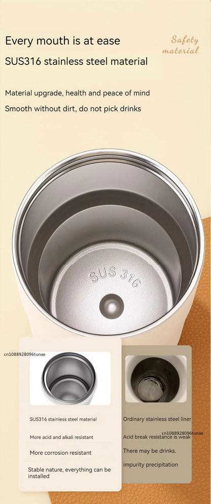 Stainless Steel Coffee Mug with Smart Digital Display | LED