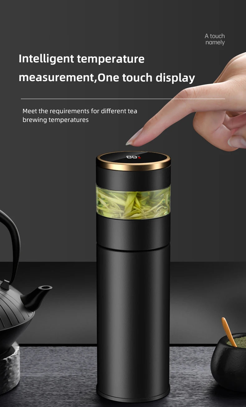 Smart Thermos with Temperature Indicator | Stainless Steel with LED Display 