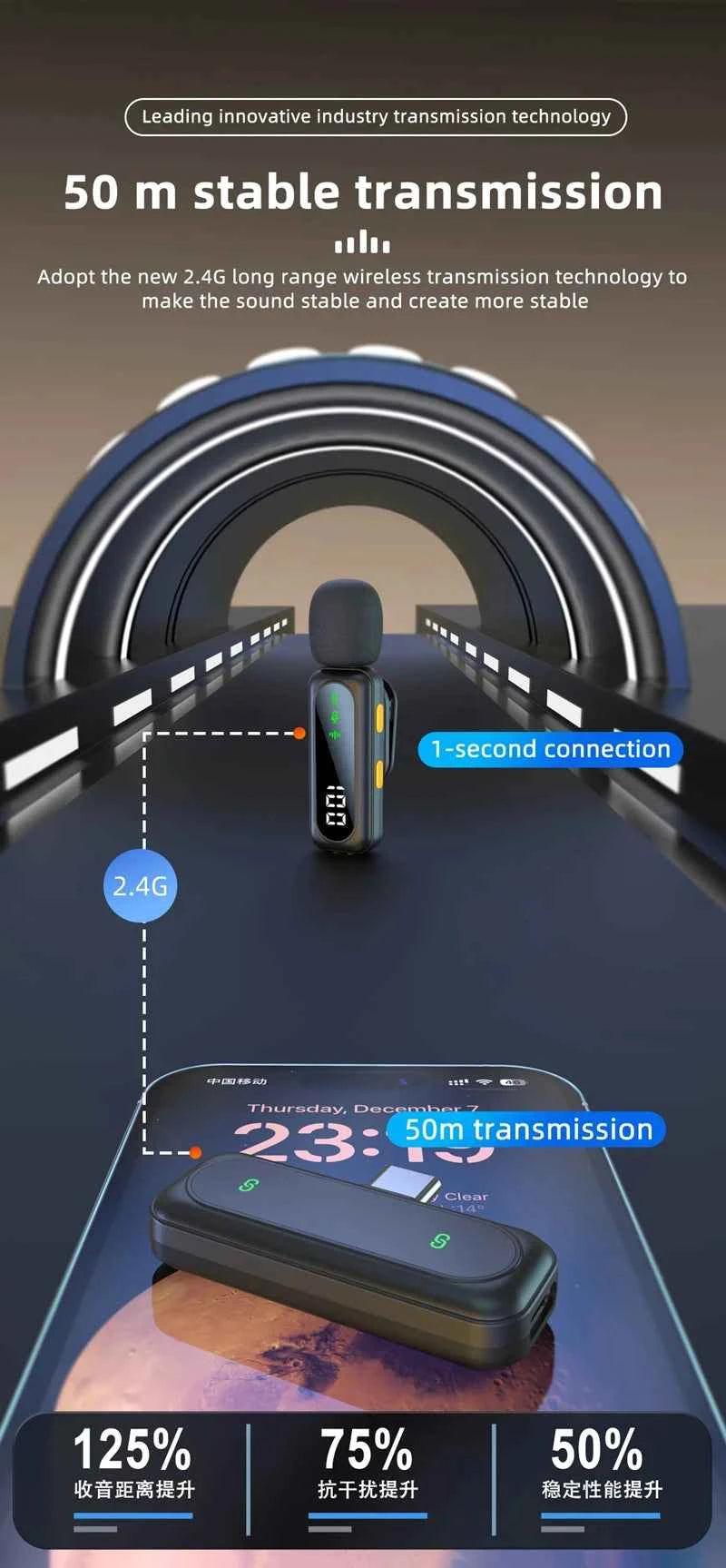 Microphone Lavalier magnétique sans fil, Portable, réduction du bruit, enregistrement Audio, type-c, pour iPhone15 16, Android, PC en direct