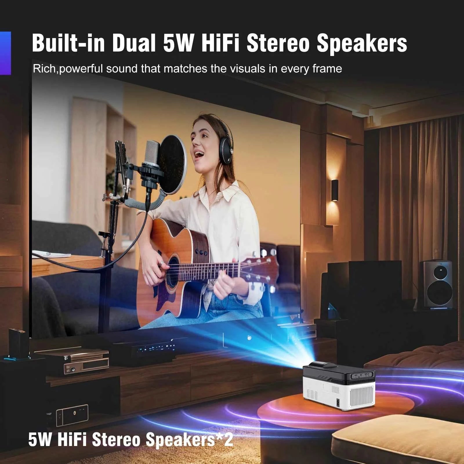 Magcubic-Projecteur HY450 à jet ultra court, avec décalage automatique 1080P 8K, mise au point électronique 900 ANSI WiFi6 BTAllemands Allwinner H716 Voice