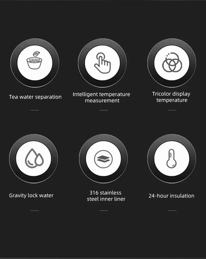 Smart Thermos with Temperature Indicator | Stainless Steel with LED Display 