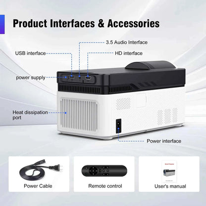 Magcubic-Projecteur HY450 à jet ultra court, avec décalage automatique 1080P 8K, mise au point électronique 900 ANSI WiFi6 BTAllemands Allwinner H716 Voice