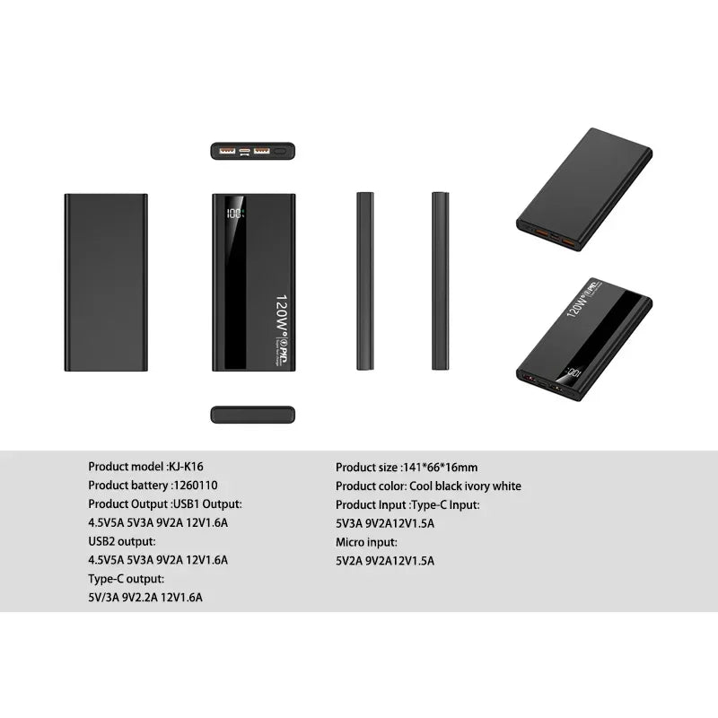 Ultra-Fast High Capacity External Battery | Xiaomi 120W 50,000mAh