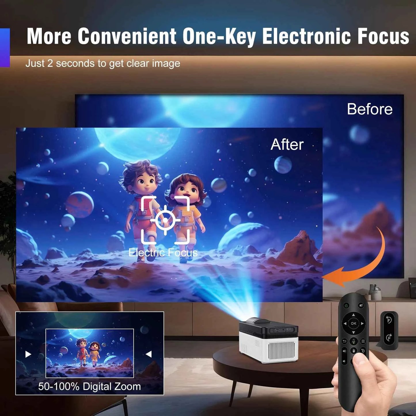 Magcubic-Projecteur HY450 à jet ultra court, avec décalage automatique 1080P 8K, mise au point électronique 900 ANSI WiFi6 BTAllemands Allwinner H716 Voice