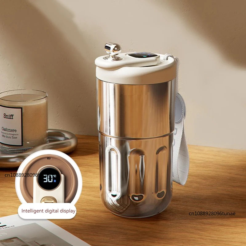 Stainless Steel Coffee Mug with Smart Digital Display | LED