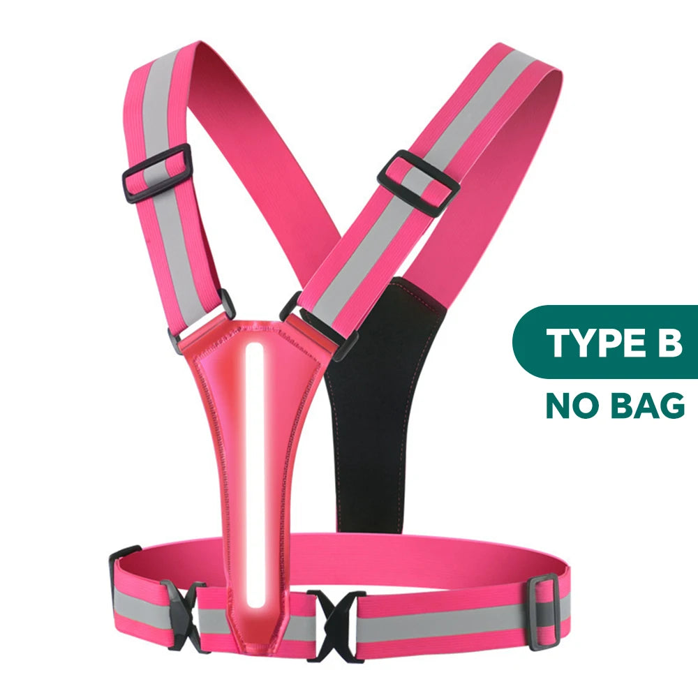 Gilet de course Étanche Réfléchissant LED Sécurité Nocturne