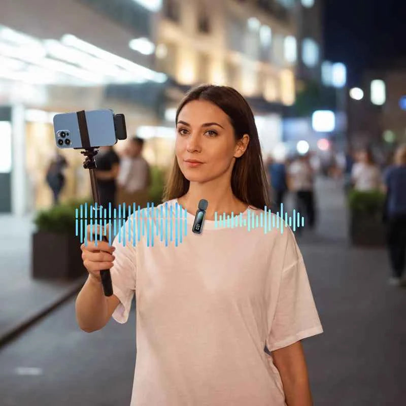 Microphone Lavalier magnétique sans fil, Portable, réduction du bruit, enregistrement Audio, type-c, pour iPhone15 16, Android, PC en direct