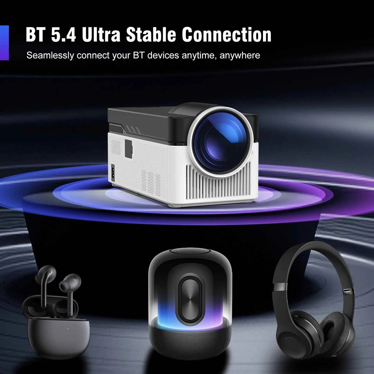 Magcubic-Projecteur HY450 à jet ultra court, avec décalage automatique 1080P 8K, mise au point électronique 900 ANSI WiFi6 BTAllemands Allwinner H716 Voice