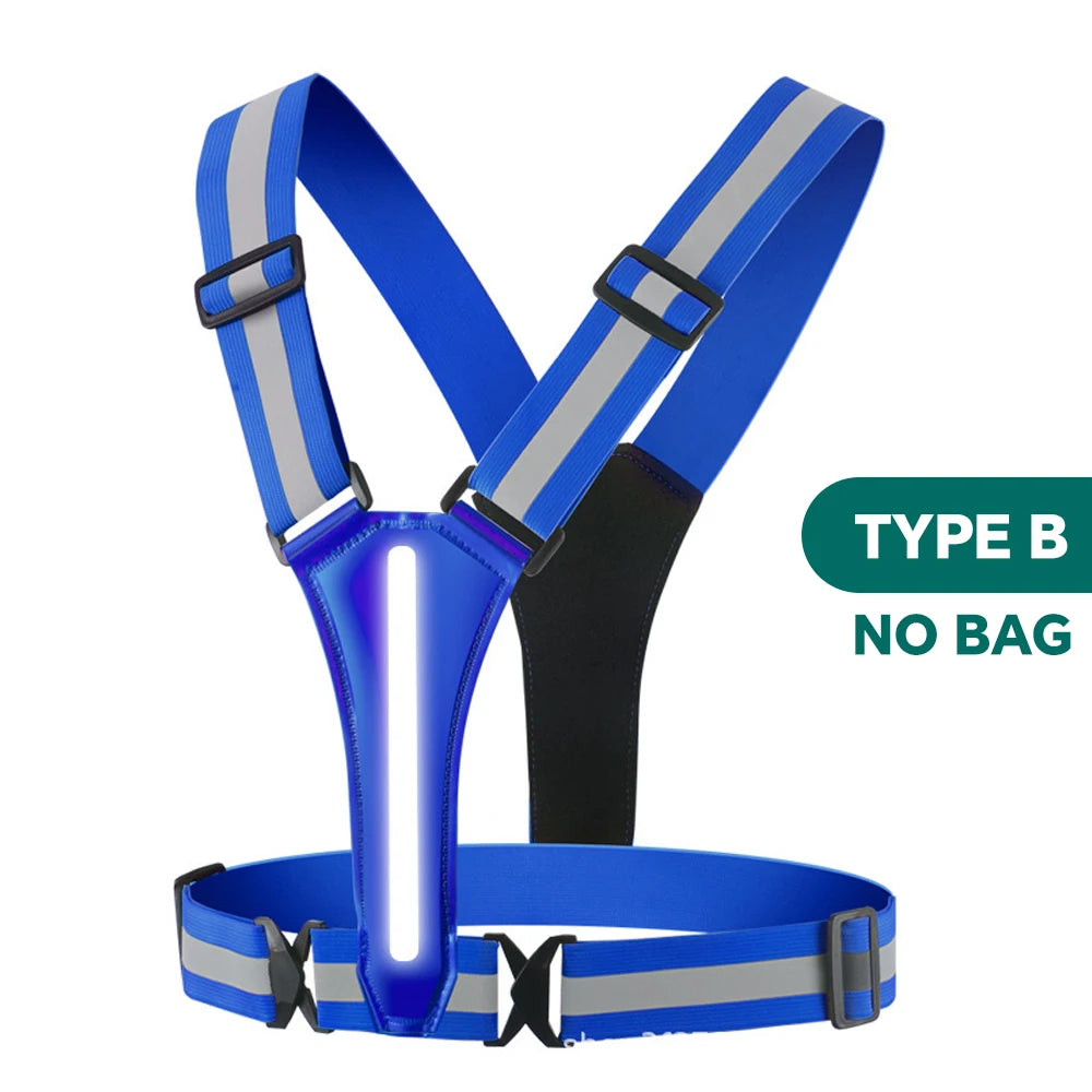 Gilet de course Étanche Réfléchissant LED Sécurité Nocturne