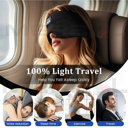 Casque Bluetooth masque pour le sommeil voyage masque de sommeil portable jeu de musique casque de sommeil réglable masque pour les yeux de musique pour le sommeil