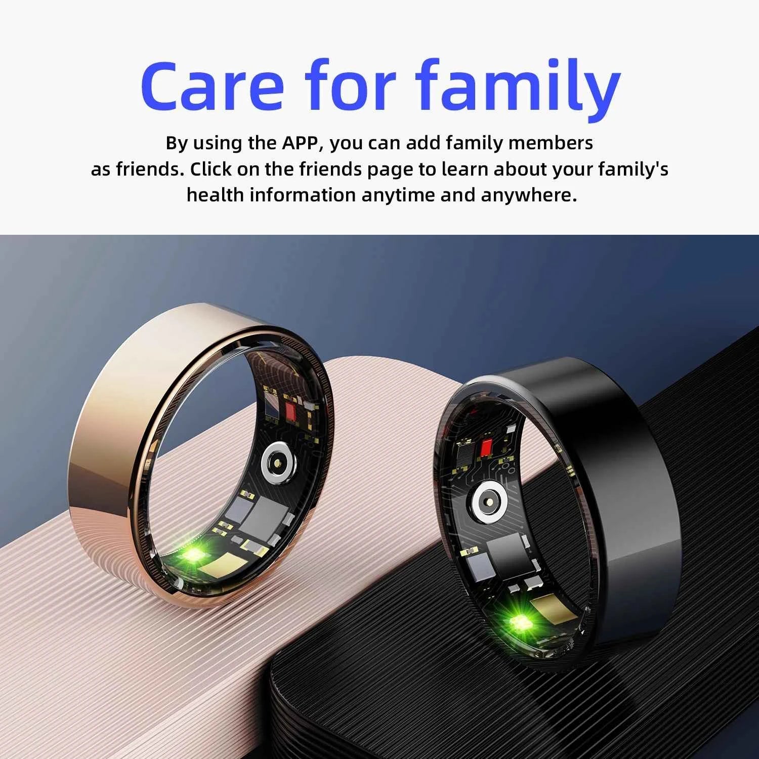 Anneau intelligent 2025 Smartring surveillance de la santé IP68 étanche Modes multi-sports Bluetooth traqueur de sommeil doigt smartring pour hommes