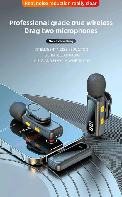 Microphone Lavalier magnétique sans fil, Portable, réduction du bruit, enregistrement Audio, type-c, pour iPhone15 16, Android, PC en direct