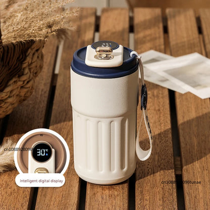 Stainless Steel Coffee Mug with Smart Digital Display | LED