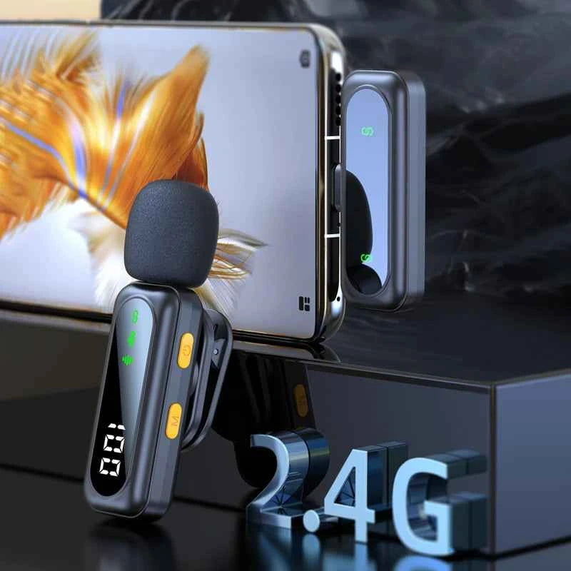 Microphone Lavalier magnétique sans fil, Portable, réduction du bruit, enregistrement Audio, type-c, pour iPhone15 16, Android, PC en direct