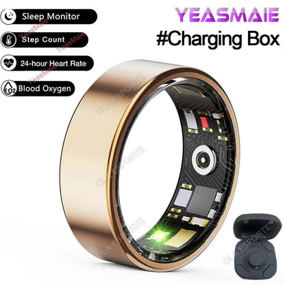 Anneau intelligent 2025 Smartring surveillance de la santé IP68 étanche Modes multi-sports Bluetooth traqueur de sommeil doigt smartring pour hommes