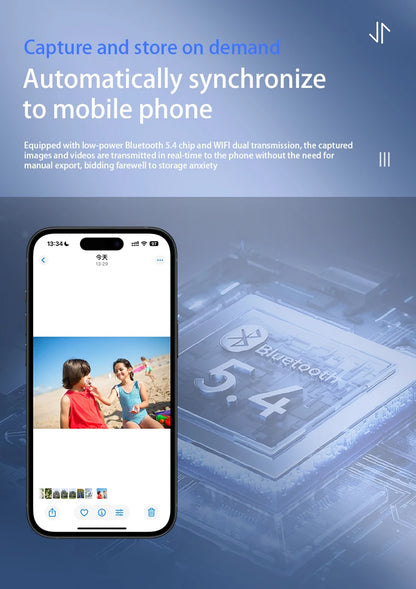 Blackview BV100 Lunettes intelligentes Bluetooth AI avec caméra d'enregistrement vidéo 8MP, lunettes de soleil avec traduction en temps réel, WiFi et BT 5.4