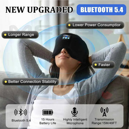 Casque Bluetooth masque pour le sommeil voyage masque de sommeil portable jeu de musique casque de sommeil réglable masque pour les yeux de musique pour le sommeil