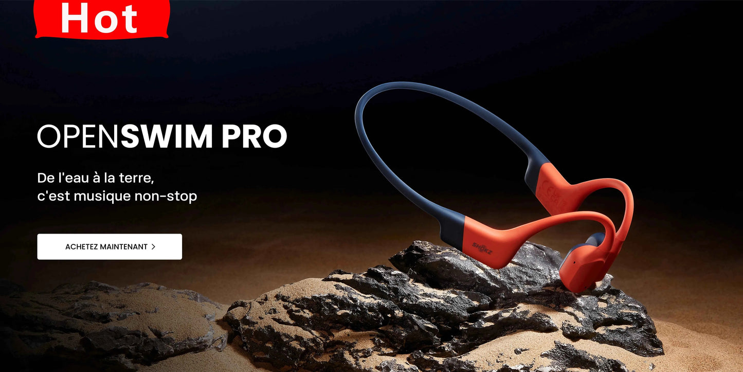 SHOKZ OpenSwim Pro os son sport casque sans fil écouteurs Bluetooth 5.4 IP68 étanche suppression du bruit Micros 9 heures