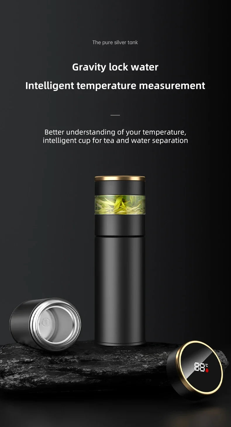 Smart Thermos with Temperature Indicator | Stainless Steel with LED Display 