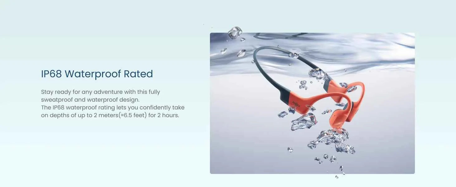 SHOKZ OpenSwim Pro os son sport casque sans fil écouteurs Bluetooth 5.4 IP68 étanche suppression du bruit Micros 9 heures