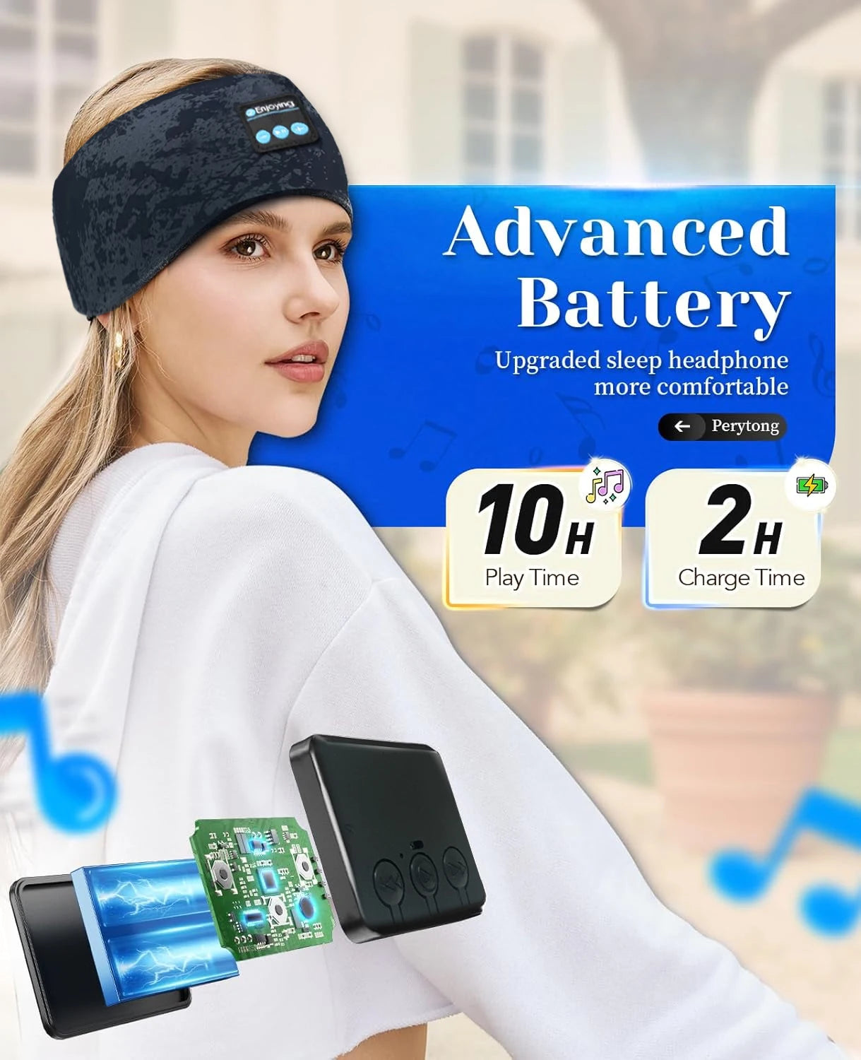 Écouteurs sans-Fil Bluetooth Beandeau de Sport | Music