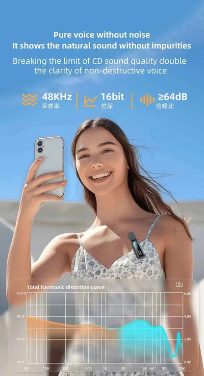 Microphone Lavalier magnétique sans fil, Portable, réduction du bruit, enregistrement Audio, type-c, pour iPhone15 16, Android, PC en direct