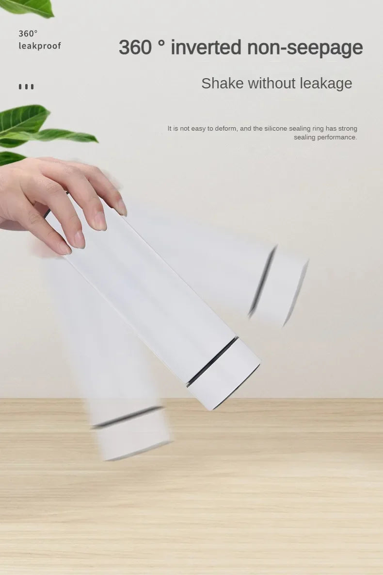 thermos intelligent inoxidable affichage numerique led bouteille tasse acier 3 variants sealing real material 360