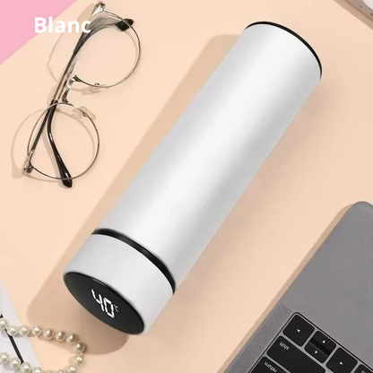 thermos intelligent inoxidable affichage numerique led bouteille tasse acier 3 variants sealing real material 360 touch sense